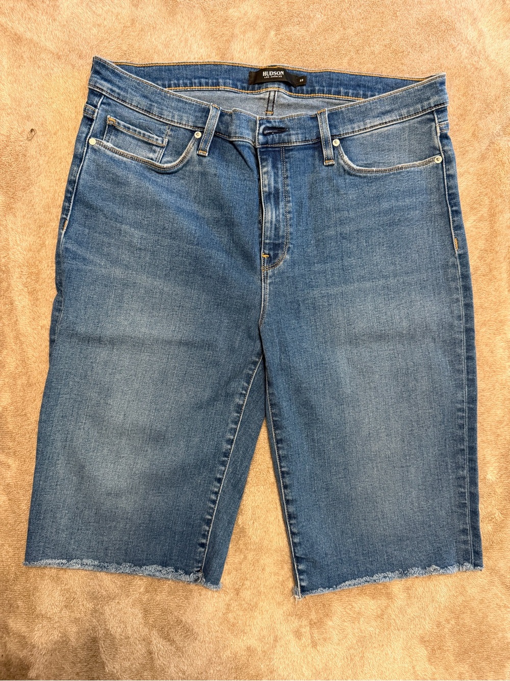 Hudson Jeans Light Blue Denim Bermuda Shorts